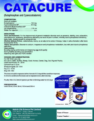 CATACURE (Butaphosphan and Cyanocobalamin)